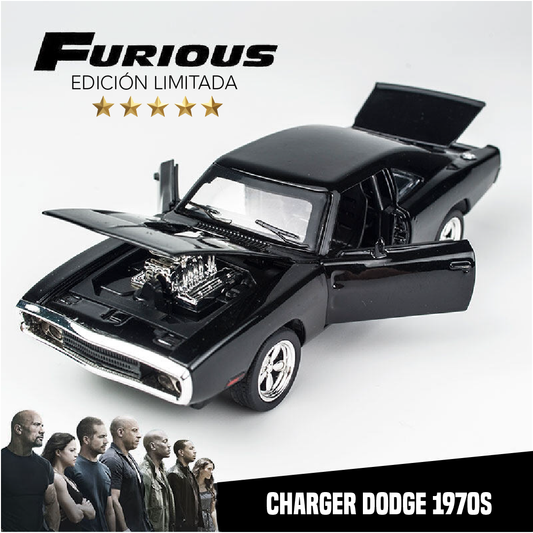 COLECCIONABLE IMPORTADO! CHARGER DODGE 1970s + LLAVERO DE OBSEQUIO